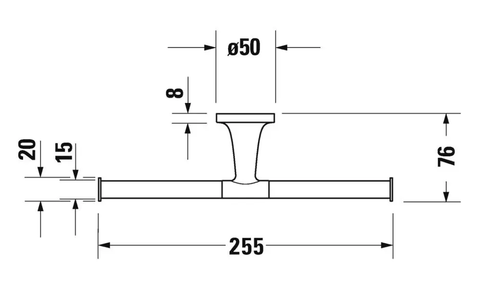 Duravit - Starck T - WC-papír tartó - 0099384600 – 2. kép