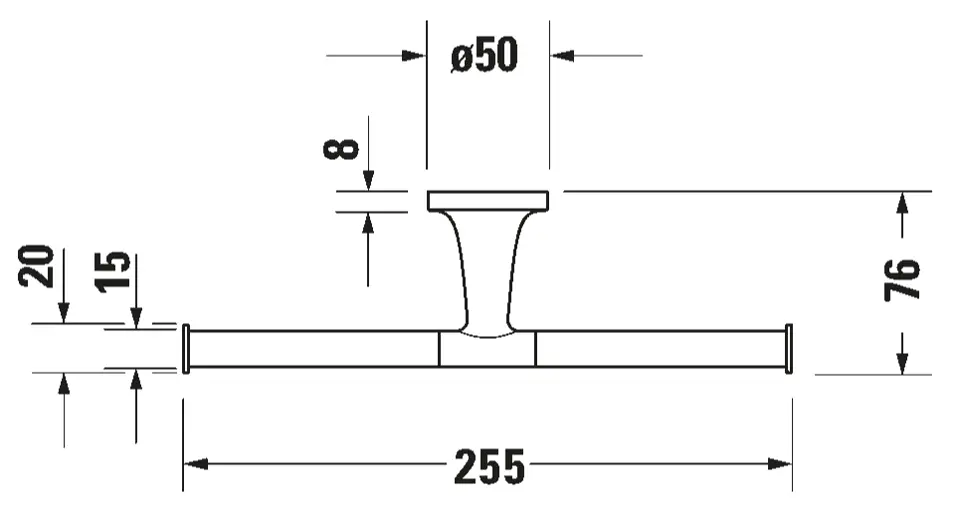 Duravit - Starck T - WC-papír tartó - 0099387000 – 2. kép