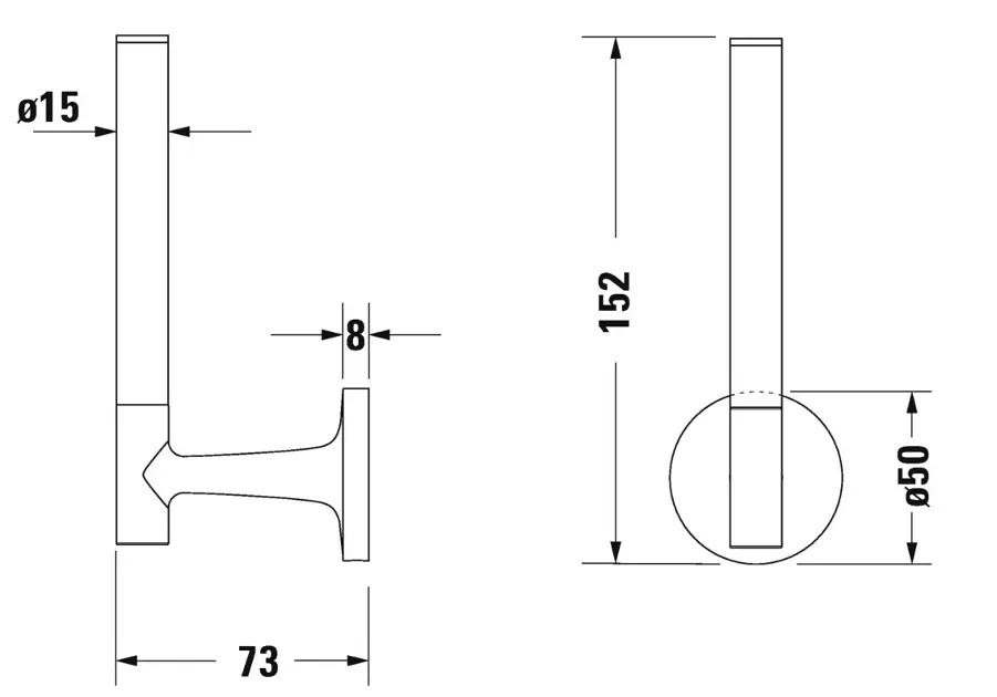 Duravit - Starck T - WC-papír tartó - 0099394600 – 2. kép
