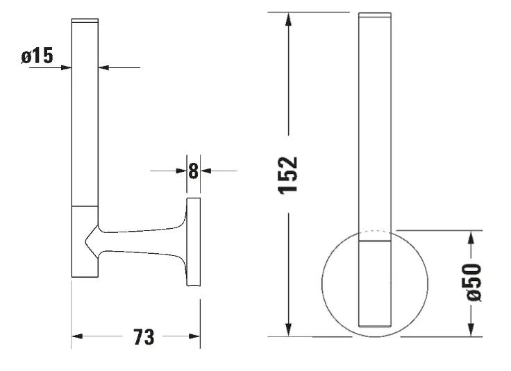 Duravit - Starck T - WC-papír tartó - 0099397000 – 2. kép