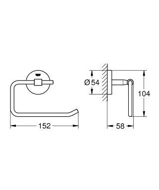 Grohe - BauCosmopolitan - WC-papír tartó - 40457001 – 2. kép