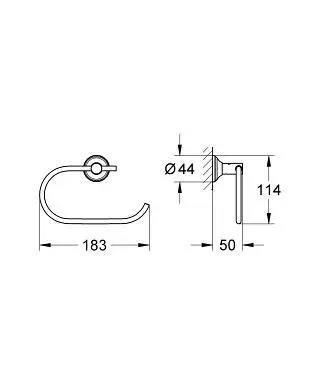 Grohe - Essentials Authentic - WC-papír tartó - 40657001 – 2. kép
