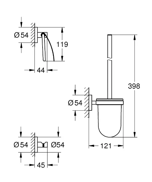 Grohe - Essentials - WC-papír tartó - 40407001 – 2. kép