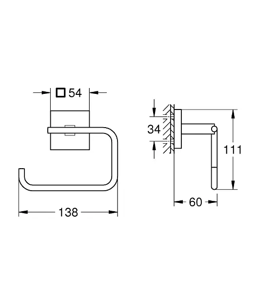 Grohe - QuickFix Start Cube - WC-papír tartó - 40978000 – 2. kép