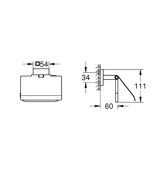 Grohe - QuickFix Start Cube - WC-papír tartó - 41102000 – 2. kép