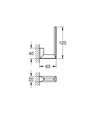 Grohe - Selection Cube - WC-papír tartó - 40784000 – 2. kép