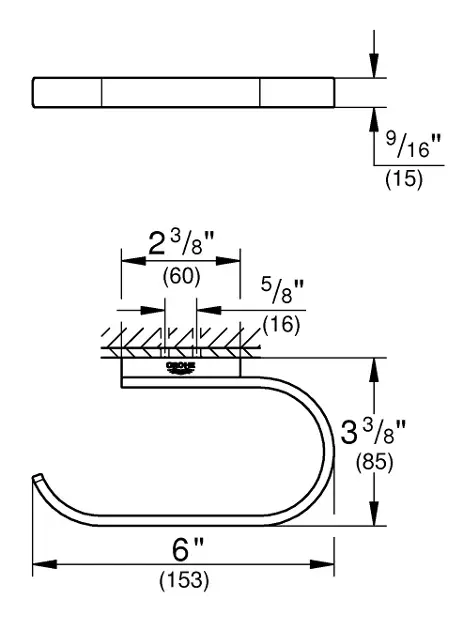 Grohe - Selection - WC-papír tartó - 41068000 – 2. kép