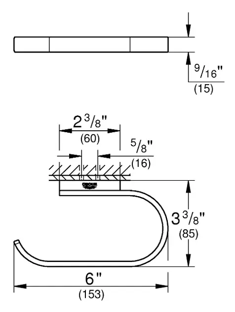 Grohe - Selection - WC-papír tartó - 41068AL0 – 2. kép