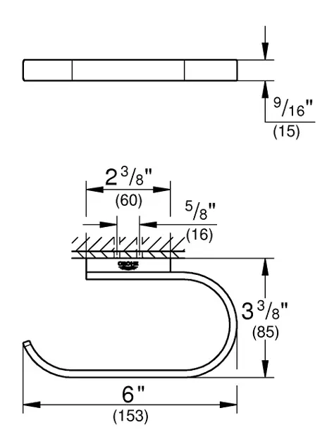 Grohe - Selection - WC-papír tartó - 41068BE0 – 2. kép