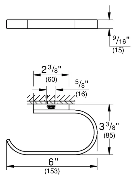 Grohe - Selection - WC-papír tartó - 41068DA0 – 2. kép