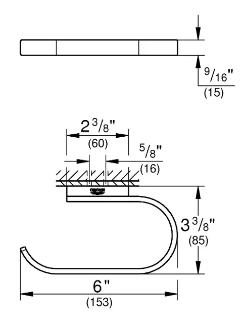 Grohe - Selection - WC-papír tartó - 41068DC0 – 2. kép