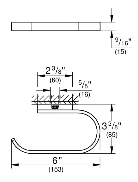Grohe - Selection - WC-papír tartó - 41068DL0 – 2. kép