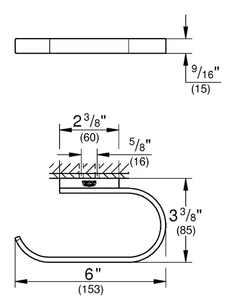 Grohe - Selection - WC-papír tartó - 41068EN0 – 2. kép