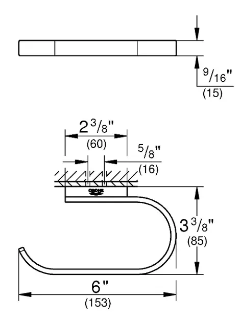 Grohe - Selection - WC-papír tartó - 41068GN0 – 2. kép