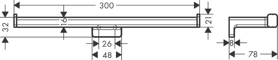 Hansgrohe - AddStoris - WC-papír tartó - 41748340 – 2. kép