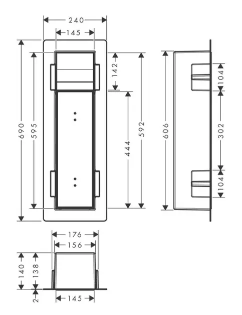 Hansgrohe - XtraStoris Rock - WC-papír tartó - 56062800 – 2. kép