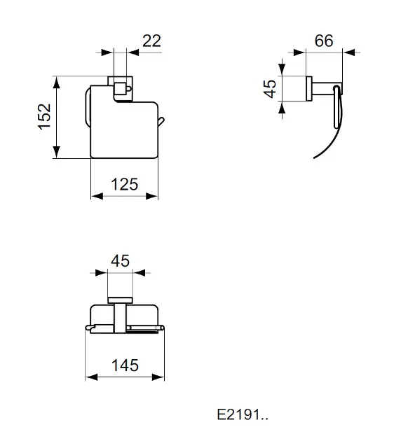 Ideal Standard - IOM Square - WC-papír tartó - E2191AA – 2. kép