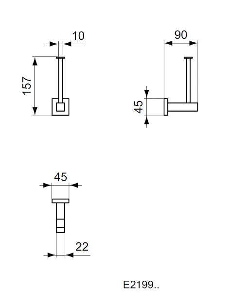 Ideal Standard - IOM Square - WC-papír tartó - E2199AA – 2. kép