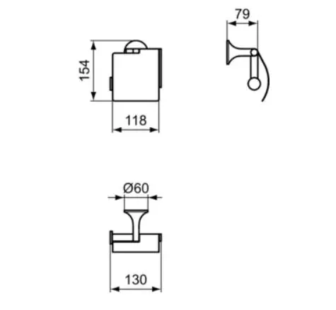 Ideal Standard - La Dolce Vita - WC-papír tartó - T5509A5 – 2. kép