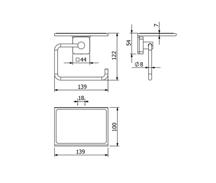 Kludi - Vela S - WC-papír tartó - 25971N5 – 2. kép
