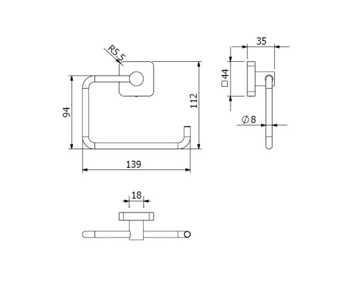 Kludi - Vela S - WC-papír tartó - 2598253 – 2. kép