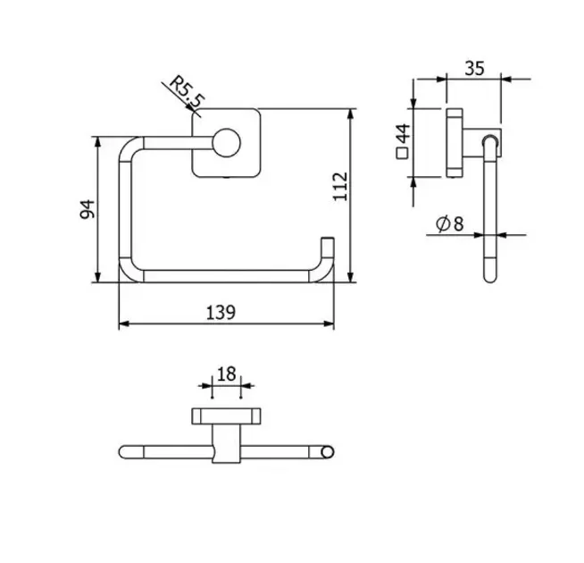 Kludi - Vela S - WC-papír tartó - 25982N2 – 2. kép