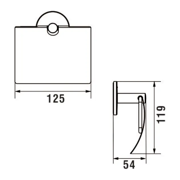 Laufen - Cana - WC-papír tartó - H3841320040011 – 2. kép