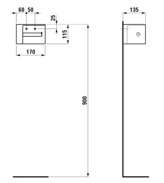Laufen - VAL - WC-papír tartó - H8722807160001 – 2. kép