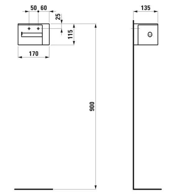 Laufen - VAL - WC-papír tartó - H8722817580001 – 2. kép