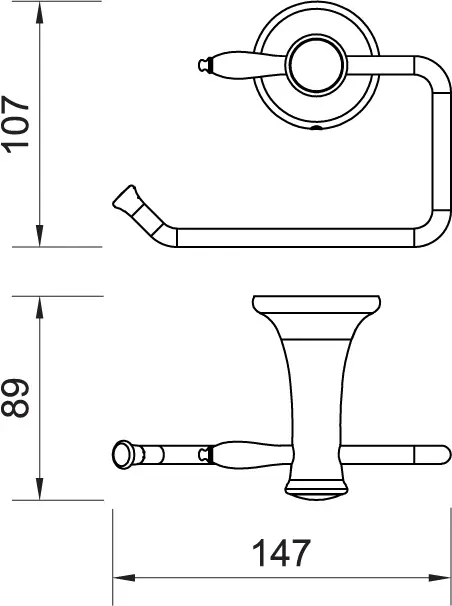 Novaservis - Ferro Antica - WC-papír tartó - AAI33BR – 2. kép