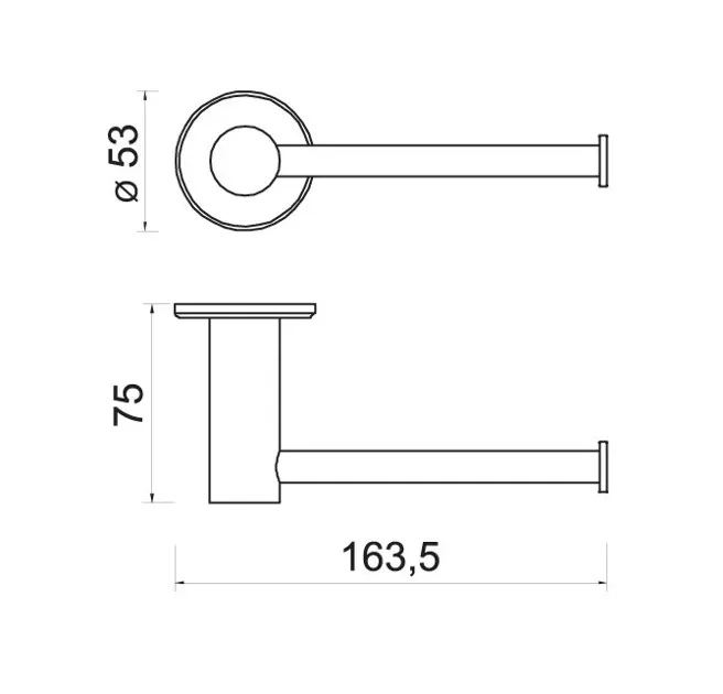 Novaservis - Ferro Smile - WC-papír tartó - ASM33BL – 2. kép