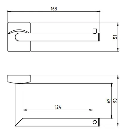 Novaservis - Metalia 12 - WC-papír tartó - 0210,0 – 2. kép