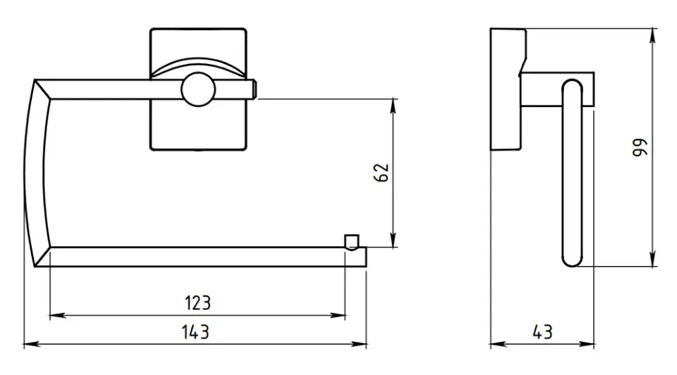 Novaservis - Metalia 12 - WC-papír tartó - 0231,0 – 2. kép