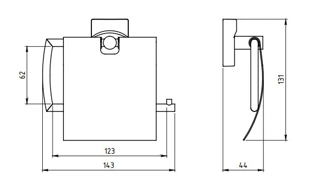 Novaservis - Metalia 12 - WC-papír tartó - 0238,0 – 2. kép