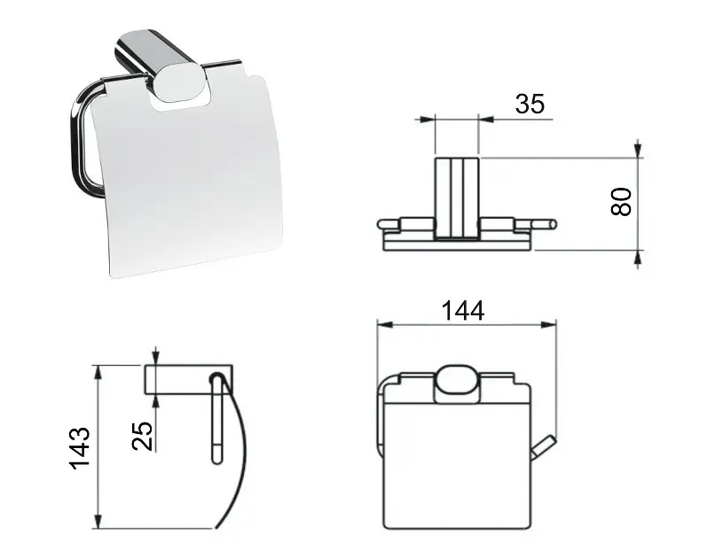 Sapho - Flori - WC-papír tartó - RF007 – 2. kép