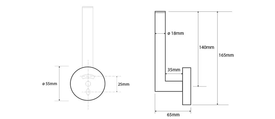 Sapho - X-Round - WC-papír tartó - XR701 – 2. kép