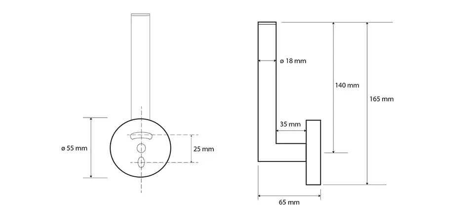 Sapho - X-Round - WC-papír tartó - XR701B – 2. kép