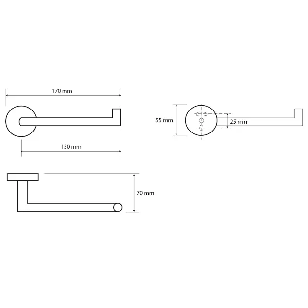 Sapho - X-Round - WC-papír tartó - XR703 – 2. kép