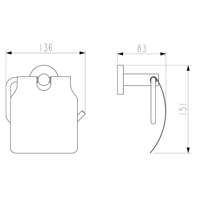 Sapho - X-Round - WC-papír tartó - XR732 – 2. kép
