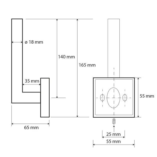 Sapho - X-SQUARE - WC-papír tartó - XQ704 – 2. kép