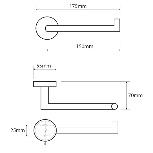 Sapho - X-STEEL - WC-papír tartó - XS700 – 2. kép