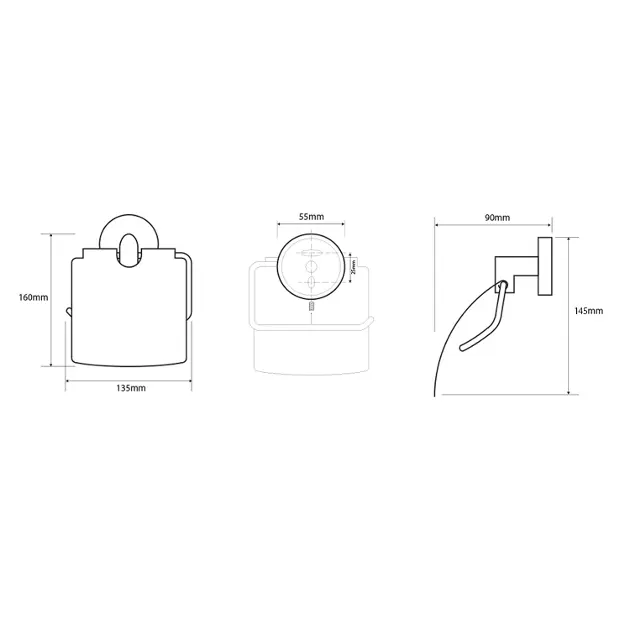 Sapho - X-STEEL - WC-papír tartó - XS701 – 2. kép