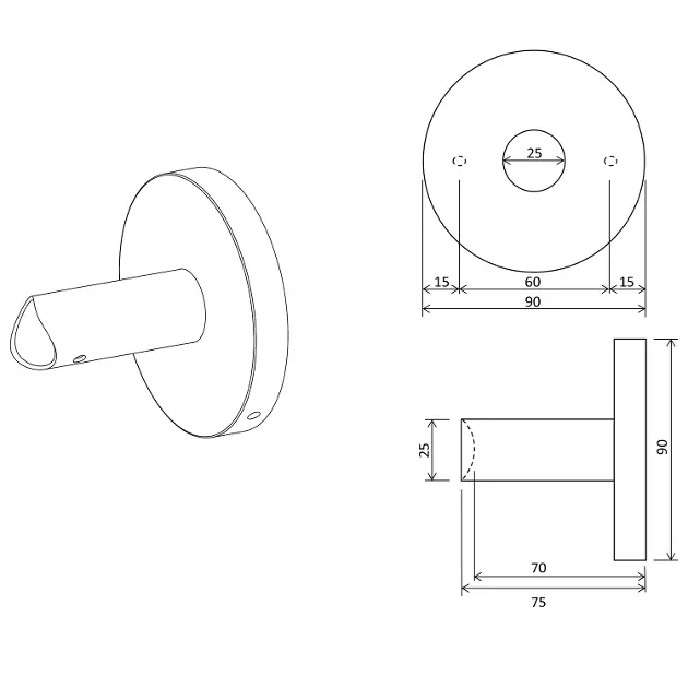 Sapho - Accessories - Fürdőszobai radiátor kiegészítő - ER130 – 2. kép