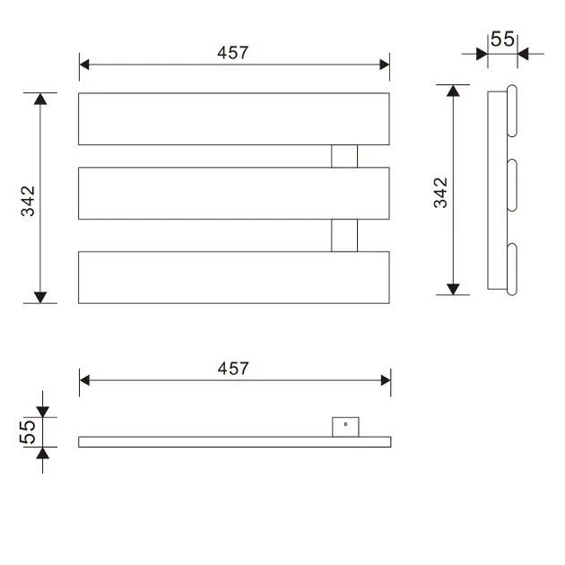 Aqualine - Bathroom heating - Törölközőszárítós radiátor - EB480 – 2. kép