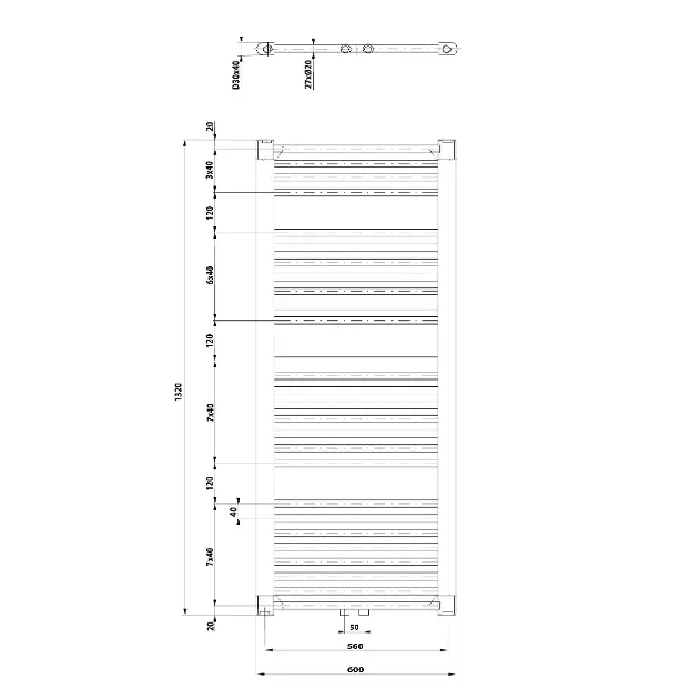 Aqualine - Direct - Törölközőszárítós radiátor - ELM36T – 2. kép