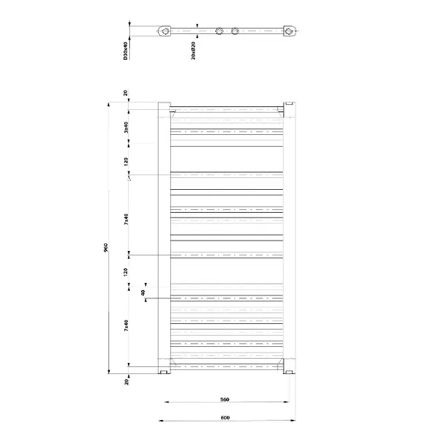 Aqualine - Direct - Törölközőszárítós radiátor - ILR96T – 2. kép