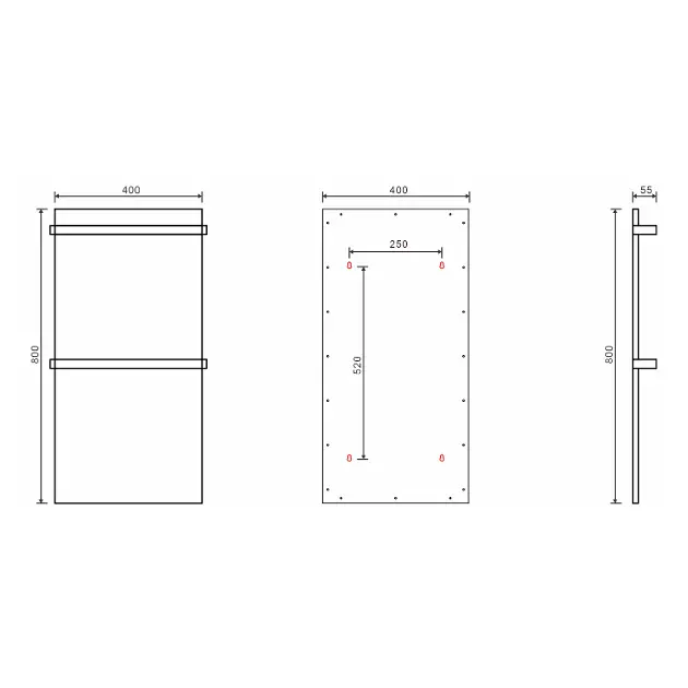 Sapho - Bathroom heating - Törölközőszárítós radiátor - EB430 – 2. kép