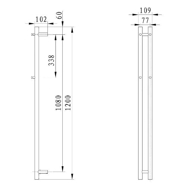Sapho - Bathroom heating - Törölközőszárítós radiátor - ER340 – 2. kép