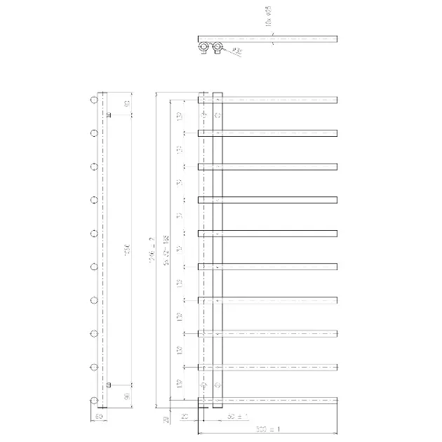 Sapho - Bathroom heating - Törölközőszárítós radiátor - IR546W – 2. kép