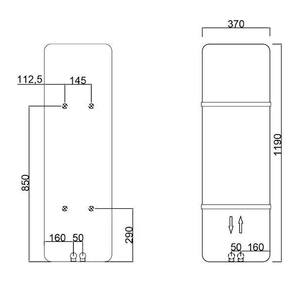 Sapho - Bathroom heating - Törölközőszárítós radiátor - MI1137 – 2. kép